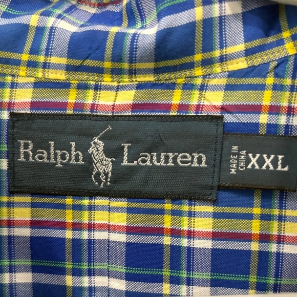 Ralph Lauren Men Multicolor Plaid Classic Fit Button Down Shirt Size XXL Cotton - Picture 5 of 6